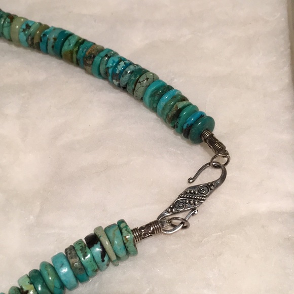 Turquoise necklace handmade - Picture 4 of 4